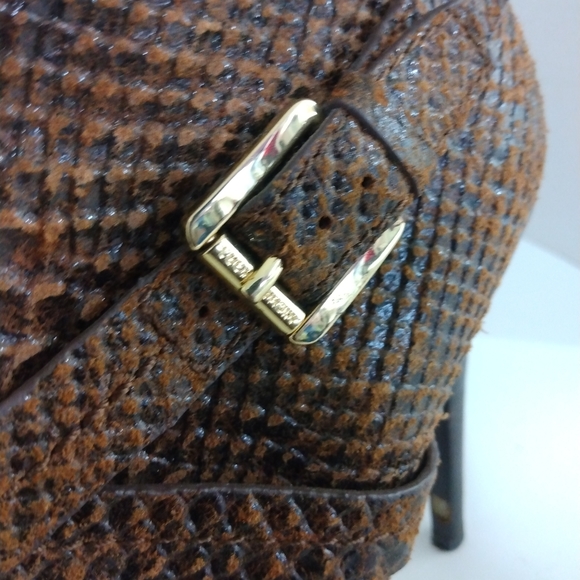 Michael Kors Snakeskin Leather Heel Boot - Picture 5 of 14